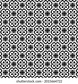 floral seamless pattern background.Geometric ornament for wallpapers and backgrounds. Black and white pattern.