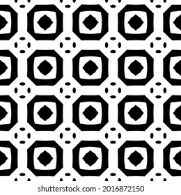 floral seamless pattern background.Geometric ornament for wallpapers and backgrounds. Black and white pattern.