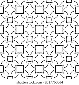 floral seamless pattern background.Geometric ornament for wallpapers and backgrounds. Black and white pattern.