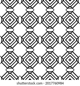 fondo de patrón sin costuras floral.Ornamento geométrico para fondos de paredes y fondos. Patrón blanco y negro.