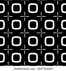 floral seamless pattern background.Geometric ornament for wallpapers and backgrounds. Black and white pattern.