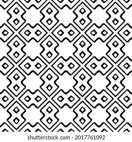 fondo de patrón sin costuras floral.Ornamento geométrico para fondos de paredes y fondos. Patrón blanco y negro.
