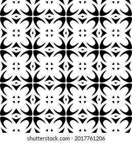 fondo de patrón sin costuras floral.Ornamento geométrico para fondos de paredes y fondos. Patrón blanco y negro.
