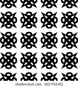 fondo de patrón sin costuras floral.Ornamento geométrico para fondos de paredes y fondos. Patrón blanco y negro.