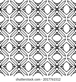 fondo de patrón sin costuras floral.Ornamento geométrico para fondos de paredes y fondos. Patrón blanco y negro.