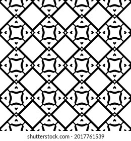 floral seamless pattern background.Geometric ornament for wallpapers and backgrounds. Black and white pattern.
