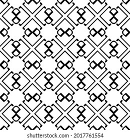 fondo de patrón sin costuras floral.Ornamento geométrico para fondos de paredes y fondos. Patrón blanco y negro.
