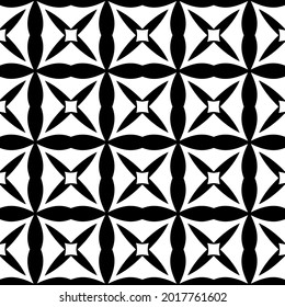 floral seamless pattern background.Geometric ornament for wallpapers and backgrounds. Black and white pattern.