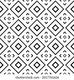 floral seamless pattern background.Geometric ornament for wallpapers and backgrounds. Black and white pattern.
