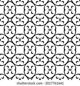 floral seamless pattern background.Geometric ornament for wallpapers and backgrounds. Black and white pattern.
