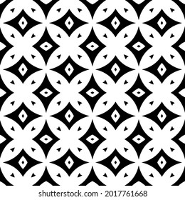 fondo de patrón sin costuras floral.Ornamento geométrico para fondos de paredes y fondos. Patrón blanco y negro.