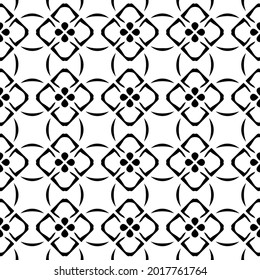 floral seamless pattern background.Geometric ornament for wallpapers and backgrounds. Black and white pattern.
