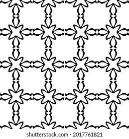 fondo de patrón sin costuras floral.Ornamento geométrico para fondos de paredes y fondos. Patrón blanco y negro.
