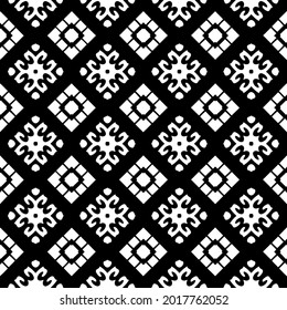 floral seamless pattern background.Geometric ornament for wallpapers and backgrounds. Black and white pattern.
