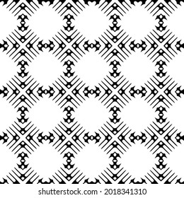 floral seamless pattern background.Geometric ornament for wallpapers and backgrounds. Black and white pattern.
