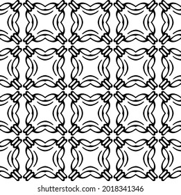 floral seamless pattern background.Geometric ornament for wallpapers and backgrounds. Black and white pattern.
