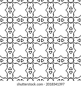 fondo de patrón sin costuras floral.Ornamento geométrico para fondos de paredes y fondos. Patrón blanco y negro.
