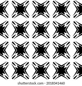 floral seamless pattern background.Geometric ornament for wallpapers and backgrounds. Black and white pattern.
