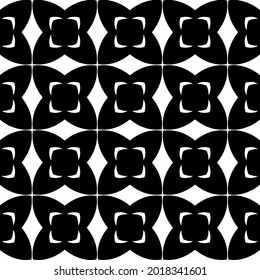 floral seamless pattern background.Geometric ornament for wallpapers and backgrounds. Black and white pattern.
