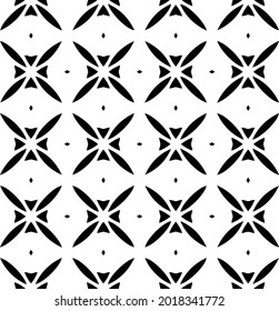floral seamless pattern background.Geometric ornament for wallpapers and backgrounds. Black and white pattern.
