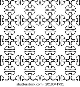 fondo de patrón sin costuras floral.Ornamento geométrico para fondos de paredes y fondos. Patrón blanco y negro.
