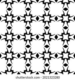fondo de patrón sin costuras floral.Ornamento geométrico para fondos de paredes y fondos. Patrón blanco y negro.