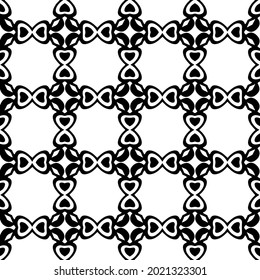fondo de patrón sin costuras floral.Ornamento geométrico para fondos de paredes y fondos. Patrón blanco y negro.