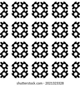 floral seamless pattern background.Geometric ornament for wallpapers and backgrounds. Black and white pattern.