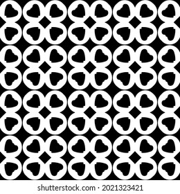floral seamless pattern background.Geometric ornament for wallpapers and backgrounds. Black and white pattern.