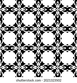 floral seamless pattern background.Geometric ornament for wallpapers and backgrounds. Black and white pattern.