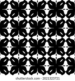 floral seamless pattern background.Geometric ornament for wallpapers and backgrounds. Black and white pattern.