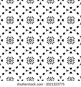 floral seamless pattern background.Geometric ornament for wallpapers and backgrounds. Black and white pattern.