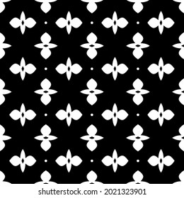 floral seamless pattern background.Geometric ornament for wallpapers and backgrounds. Black and white pattern.