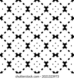 floral seamless pattern background.Geometric ornament for wallpapers and backgrounds. Black and white pattern.