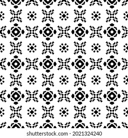floral seamless pattern background.Geometric ornament for wallpapers and backgrounds. Black and white pattern.