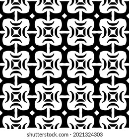 floral seamless pattern background.Geometric ornament for wallpapers and backgrounds. Black and white pattern.