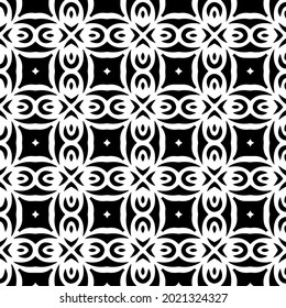 floral seamless pattern background.Geometric ornament for wallpapers and backgrounds. Black and white pattern.