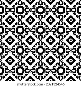 floral seamless pattern background.Geometric ornament for wallpapers and backgrounds. Black and white pattern.