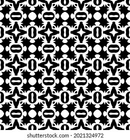 fondo de patrón sin costuras floral.Ornamento geométrico para fondos de paredes y fondos. Patrón blanco y negro.