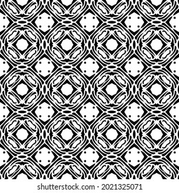 floral seamless pattern background.Geometric ornament for wallpapers and backgrounds. Black and white pattern.
