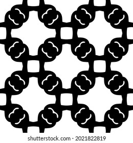 fondo de patrón sin costuras floral.Ornamento geométrico para fondos de paredes y fondos. Patrón blanco y negro.