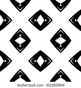 floral seamless pattern background.Geometric ornament for wallpapers and backgrounds. Black and white pattern.