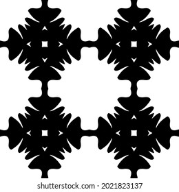 floral seamless pattern background.Geometric ornament for wallpapers and backgrounds. Black and white pattern.