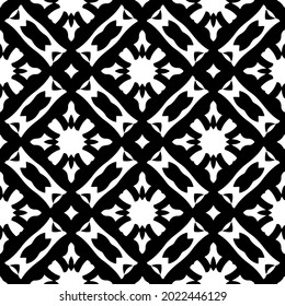 
floral seamless pattern background.Geometric ornament for wallpapers and backgrounds. Black and white pattern.