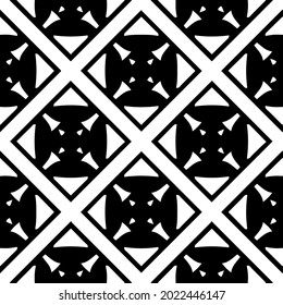 
floral seamless pattern background.Geometric ornament for wallpapers and backgrounds. Black and white pattern.