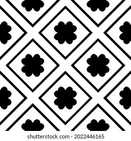 
fondo de patrón sin costuras floral.Ornamento geométrico para fondos de paredes y fondos. Patrón blanco y negro.