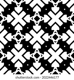 
floral seamless pattern background.Geometric ornament for wallpapers and backgrounds. Black and white pattern.