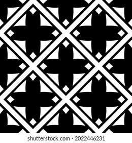 
fondo de patrón sin costuras floral.Ornamento geométrico para fondos de paredes y fondos. Patrón blanco y negro.