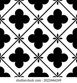 
fondo de patrón sin costuras floral.Ornamento geométrico para fondos de paredes y fondos. Patrón blanco y negro.