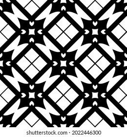 
floral seamless pattern background.Geometric ornament for wallpapers and backgrounds. Black and white pattern.